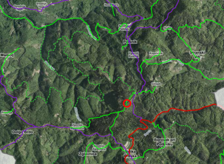 zemljevid zapore na Polšniku