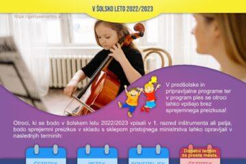 Vpis novih učencev v Glasbeno šolo Litija-Šmartno