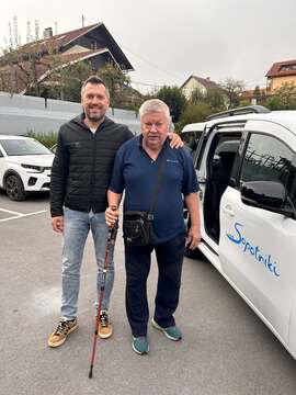 župan Občine Šmartno pri Litiji Blaž Izlakar z uporabnikom