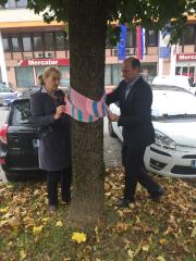 Direktorica Doma Tisje, Vida Lukač in Župan Občine Litija, Franci Rokavec